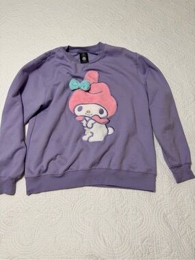 Sanrio My Melody Lavender Crewneck Sweatshirt with Pink Graphic